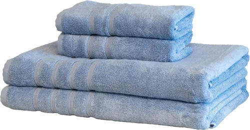 Miniatura 73 de Mosobam Juego de toallas turcas de lujo de 12 piezas XL de 35 x 70 pulgadas, 16 x 30 pulgadas, 13 x 13 pulgadas, azul Allure de 700 GSM, viscosa