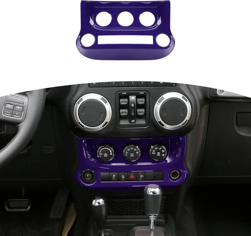 Miniatura 17 de RT-TCZ Para Jeep JK Negro Dash Console A/C Controles Cubierta Trim Panel para Jeep Wrangler JK JKU 2011-2017 ABS Interior Accesorios 1pc