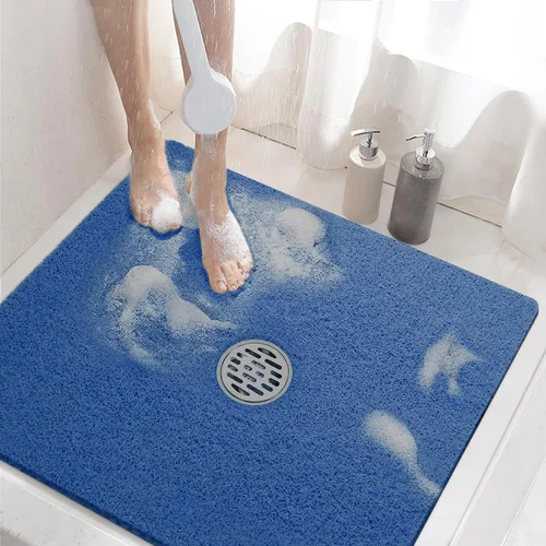 Miniatura 10 de HITSLAM - Tapete cuadrado para ducha, de 24 x 24 pulgadas, tapete de baño antideslizante para bañera, tapetes de baño de alcachofa de PVC suave
