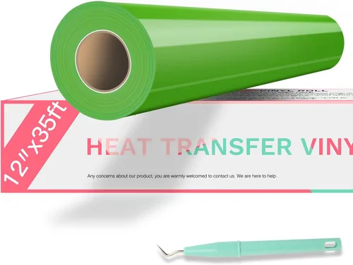 Miniatura 22 de HTVRONT - Rollo de vinilo de transferencia de calor 12 x 35 pies, vinilo amarillo HTV para camisas, vinilo para Cricut y Cameo, fácil de cortar