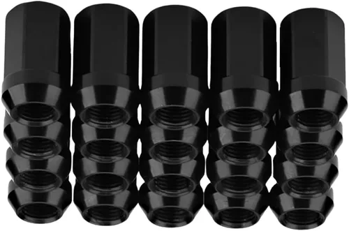 Miniatura 3 de Riloer Tuercas de rueda M12 x 1.5 antirrobo, asiento de bellota de extremo cerrado de 12 x 1.5, total de 20 piezas, ajuste universal, color negro
