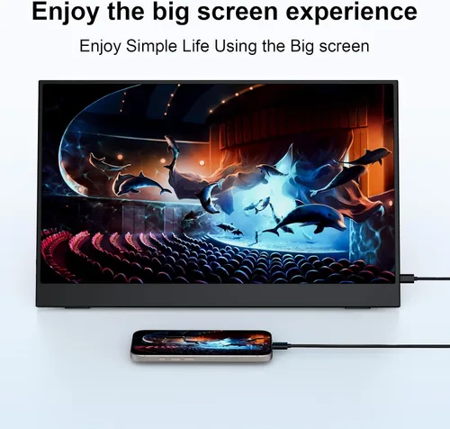 Miniatura 5 de Monitor portátil para juegos de 16 pulgadas 144Hz 1200P FHD IPS, USB-C HDMI, segunda pantalla ultrafina para portátil Switch PS5 Xbox, monitor