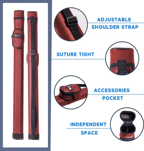 Miniatura 2 de Fundas para tacos de billar GSE Games & Sports Expert, Estuche de transporte de lujo para palo de billar duro 1x1, Accesorios para billar