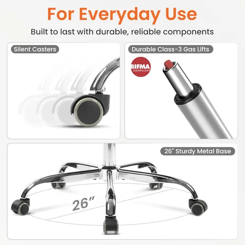 Miniatura 8 de NEO CHAIR Escritorio de oficina ergonómico para videojuegos, silla de computadora con respaldo alto, piel sintética ajustable con soporte lumbar