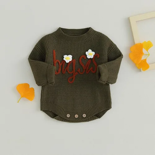 Miniatura 4 de YINGISFITM Trajes a juego para hermanos para bebé, niña, niño, suéter de burbujas, mameluco, camisasudadera, ropa de otoño e invierno