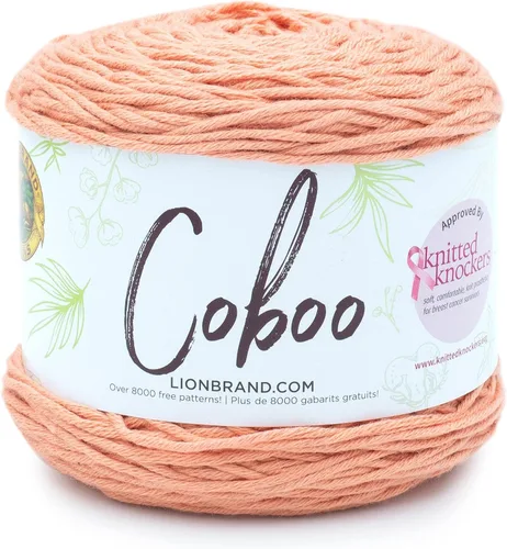 Miniatura 36 de Lion Brand Yarn Coboo, hilo suave para tejer, hacer ganchillo y manualidades, Vanilla Blossom, paquete de 3 Flor de vainilla