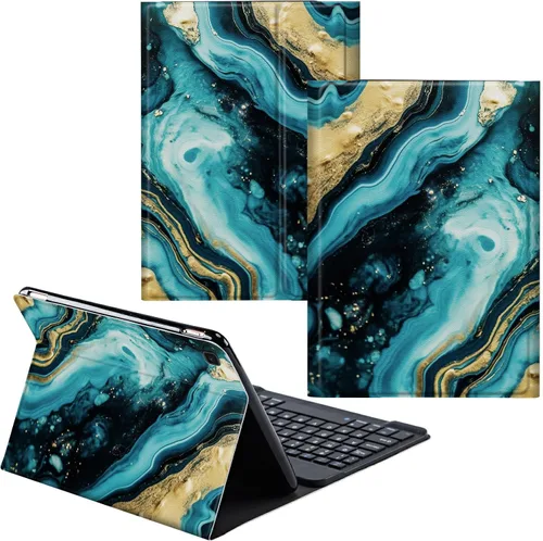 Miniatura 48 de Funda para Samsung Galaxy Tab S6 Lite 2022/2020 Teclado inalámbrico desmontable y cubierta de cuero PU Funda protectora para tableta para Samsung