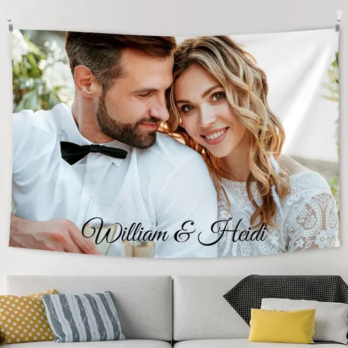 Miniatura 12 de XIAYUEHUA Bandera de fondo personalizada para subir imagen de tapiz personalizado para dormitorio, pancartas y letreros personalizados para colgar