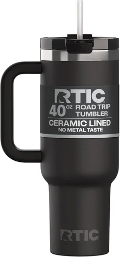 Miniatura 8 de RTIC Vaso Tumbler de Viaje por Carretera de 30 oz con Doble Pared Revestido de Cerámica Aislado Taza Portátil de Café de Viaje de Acero Inoxidable