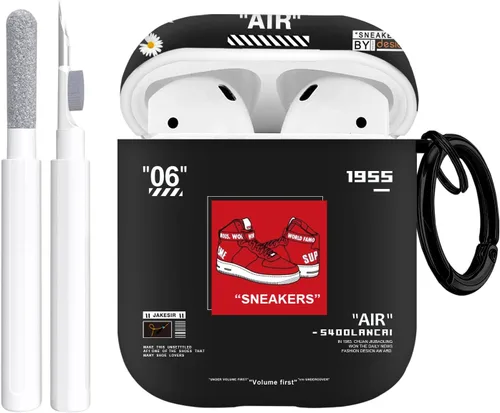 Miniatura 16 de Gedicht Compatible con fundas protectoras Apple Airpods de 2ª generación, zapatos deportivos de baloncesto y fútbol, repuesto suave de TPU