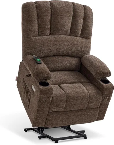 Miniatura 23 de MCombo Silla Reclinable Elevadora Eléctrica de Gran Tamaño para Ancianos, Silla Elevadora con Calor y Masaje, Reclinable Elevadora para Grandes
