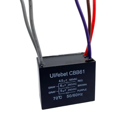 Miniatura 4 de Nuevo condensador de ventilador de techo CBB61 4.5uf + 6uf + 5uf 5 cables 250V