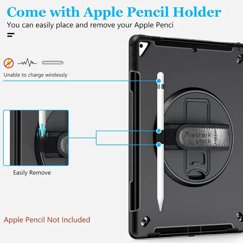 Miniatura 8 de Funda para iPad Pro 12.9 de 2ª generación 2017 y 2015 de 1ª generación, funda protectora de TPU resistente con protector de pantalla, soporte