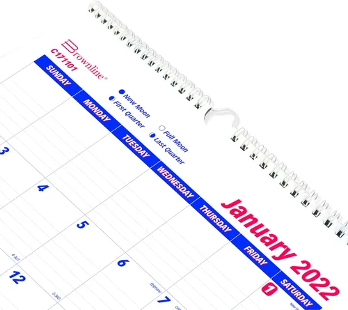 Miniatura 2 de Brownline Calendario mensual de pared 2022, 12 meses, enero a diciembre, encuadernación de doble alambre, 8 x 11 pulgadas (C171101-22)