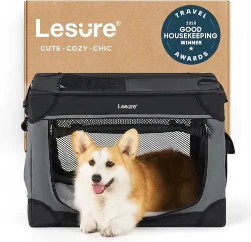 Miniatura 9 de Lesure Shown on TODAY Show Jaula Suave Plegable para Perros - Jaula de Viaje Portátil de 30 Pulgadas para Perros Medianos Interior y Exterior