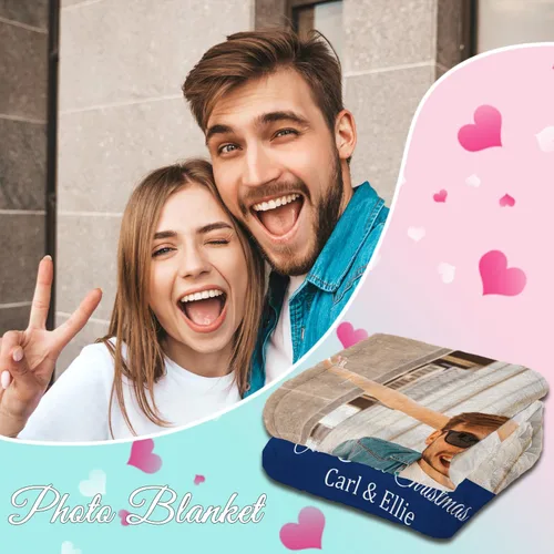 Miniatura 2 de Manta personalizada Cara Nonna con foto, manta con imagen personalizada para Navidad, San Valentín, aniversario, regalos de cumpleaños, regalos