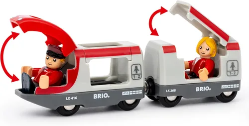 Miniatura 5 de BRIO World – 36079 Set básico de viaje de tren de madera Set de juguete de tren de madera de 22 piezas para niños a partir de 3 años