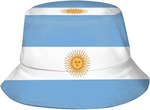Divertidos sombreros de pescador de bandera argentina con bandera argentina plegable, gorra de sol de pesca, sombreros de pescador de verano para