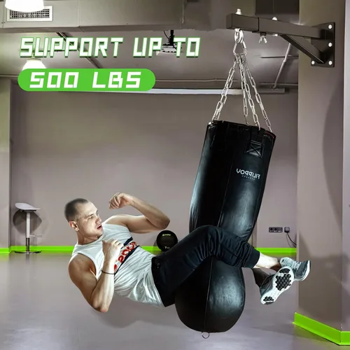 Miniatura 4 de Eapele Soporte para bolsa pesada, soporte de pared ajustable para saco de boxeo y entrenamiento de Muay Thai, resistente 500 libras para bolsa