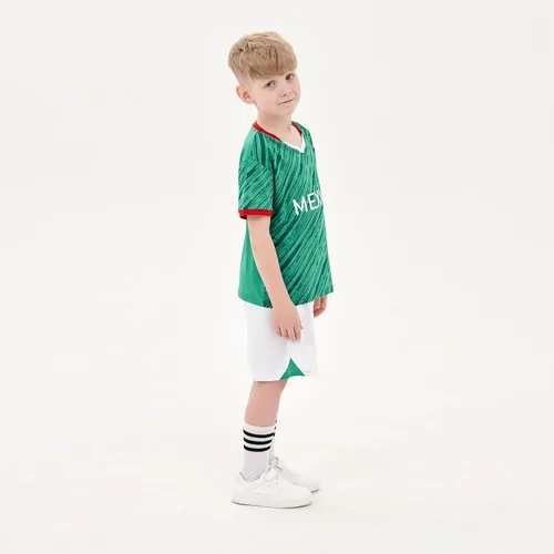 Miniatura 86 de Cnins Camisetas de entrenamiento de fútbol para niños de 2 a 14 años, trajes de práctica para niños y niñas con colores del equipo nacional
