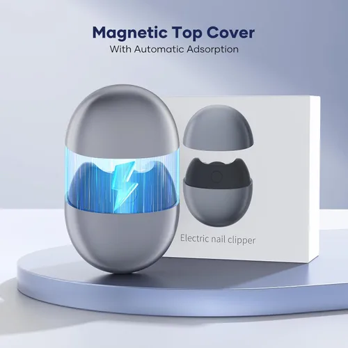 Miniatura 2 de Cortaúñas eléctrico con carga USB: cortaúñas automático con luz LED y almacenamiento de clip, recortadora de uñas de seguridad recargable por USB