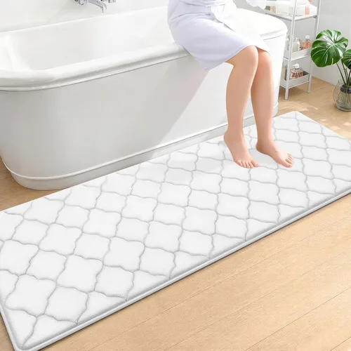 Miniatura 140 de OLANLY Alfombra de Baño de Espuma Viscoelástica de 24 x 16 pulgadas, Ultra Suave y Absorbente, Alfombras de Baño Antideslizantes, Cómodas, Lavables