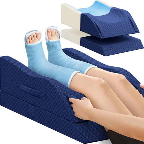 Miniatura 24 de Almohadas de elevación TranquilRelax para piernas después de cirugía, almohada de cuña de espuma viscoelástica ajustable para lesiones o descanso