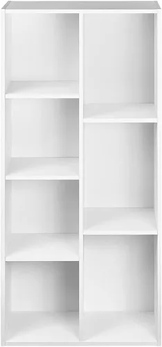 Miniatura 4 de Amazon Basics Estantería organizadora de 7 cubos, almacenamiento para el hogar y la oficina, 9.25 pulgadas de profundidad x 19.49 pulgadas de ancho