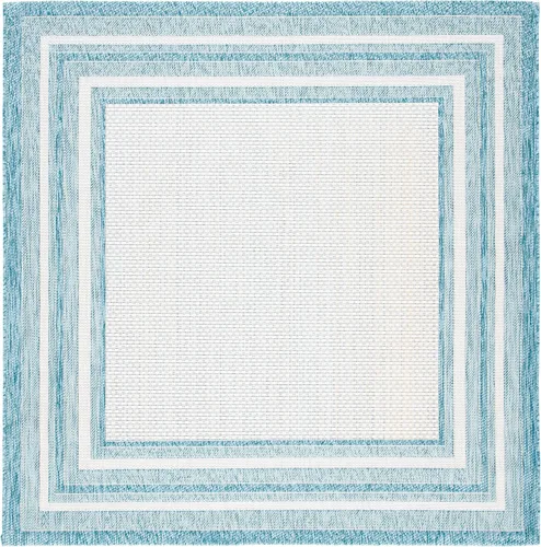 Miniatura 69 de SAFAVIEH Alfombra lavable al aire libre Courtyard Collection – 4' x 5'7", beige oscuro y beige, no desprende pelusa y fácil de limpiar, ideal