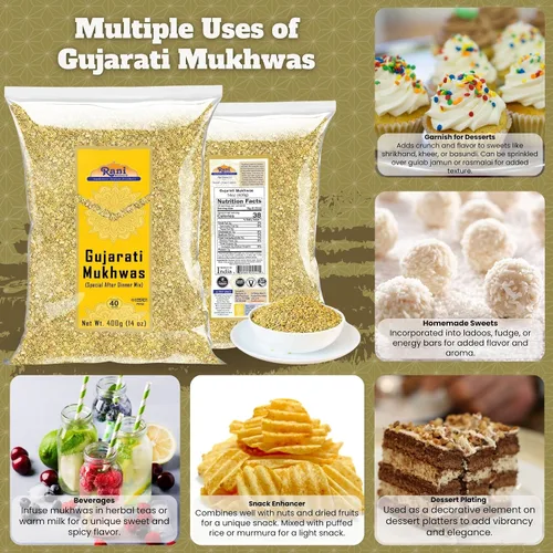 Miniatura 3 de Rani Gujarati Mukhwas (Mezcla Especial para Después de la Cena) 400 g (14 oz) ~ Vegano Kosher Sin Colorantes De Origen Indio