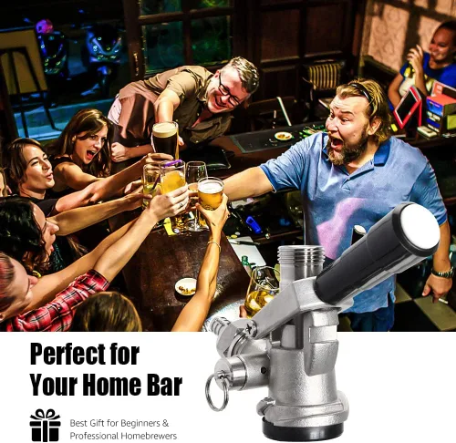 Miniatura 7 de Sankey - Acoplador de barril D, cuerpo y sonda de acero inoxidable 304 American D, acoplador de grifo de barril de cerveza Sankey con mango