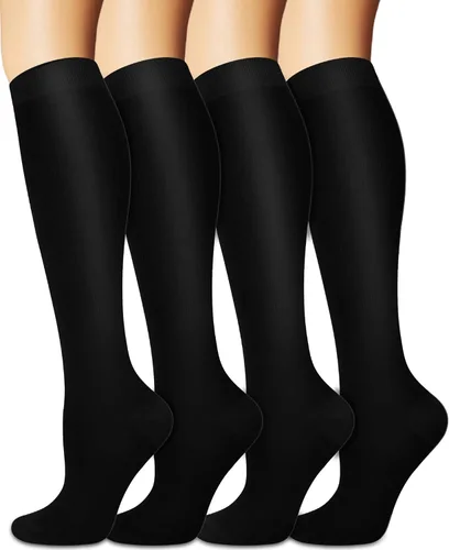 Calcetines de compresión para mujeres y hombres circulación (3 pares) son el mejor apoyo para correr, atletismo, ciclismo, senderismo