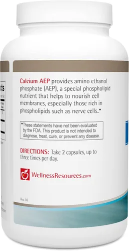 Miniatura 3 de Wellness Resources Calcio AEP - Suplemento de apoyo nervioso para protección celular, longevidad, salud de la membrana celular, soporte de vaina