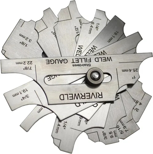 Miniatura 28 de RIVERWELD Juego de Calibradores de Soldadura de Filete de 7 Piezas Calibrador MG-11 Rl Calibradores de Profundidad Prueba de Inspección de Soldadura