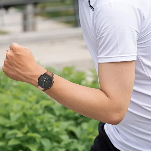 Miniatura 7 de ISABAKE Correa de reloj para Garmin Forerunner 955/945/745, correa de repuesto de silicona de 0.866 in para pulseras Fenix 5/6/Approach S60 Marrón