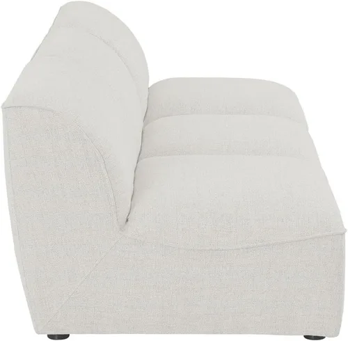 Miniatura 7 de Meridian Furniture 683Cream-S99 Colección Miramar Modern Sofá modular tapizado con textura de lino contemporáneo, crema, 99 pulgadas de ancho x 38