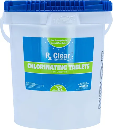 Miniatura 15 de Rx Clear - Tabletas de cloro de 3 pulgadas 5 libras Tabletas estabilizadas individuales para desinfectar piscinas De larga duración