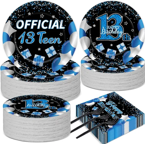 Miniatura 25 de 50 platos y servilletas de fútbol para invitados, suministros de fiesta, decoración de fiesta de cumpleaños de fútbol, juego de vajilla desechable