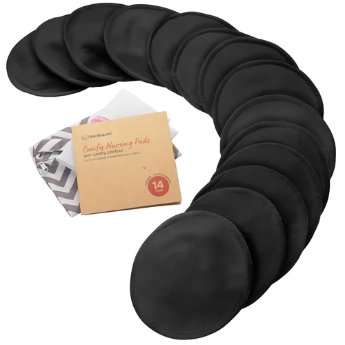Miniatura 11 de Almohadillas de lactancia de viscosa de bambú orgánico, 8 almohadillas lavables para lactancia materna, bolsa de lavado, reutilizables