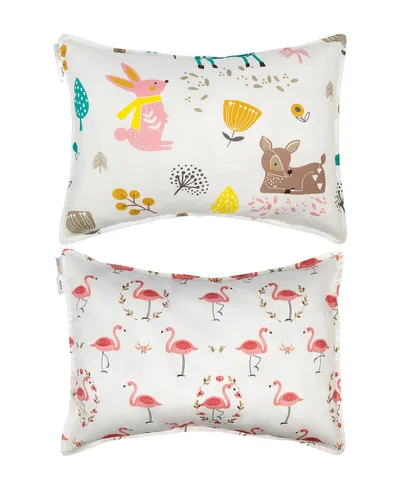 Miniatura 56 de ALVABABY Paquete de 2 fundas de almohada de algodón orgánico para niños pequeños, fundas de almohada para niños de 13 x 18 pulgadas o 12 x 16