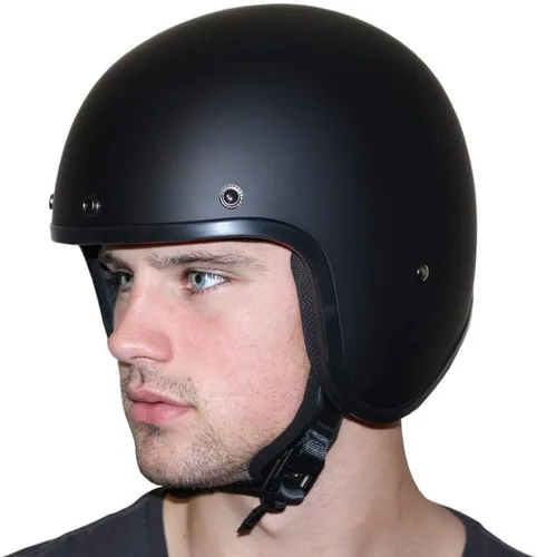 Miniatura 6 de Daytona Helmets Casco de motocicleta de cara abierta de 3/4 – Aprobado por DOT [Escamas de metal rojo] [XL]