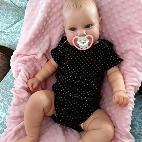 Miniatura 5 de iCradle Lovely Real Look Reborn Baby Doll Girl 20 pulgadas 19.7 in cuerpo completo suave vinilo muñeca bebé realista pintado pelo recién nacido