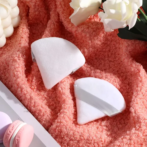 Miniatura 7 de Maitys 12 piezas Esponja para polvo de cara con forma de triángulo, para polvo suelto, suave, base cosmética, esponja mineral para productos