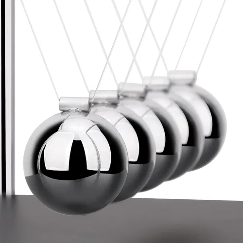 Miniatura 4 de QLKUNLA Newtons Cradle - Bolas de equilibrio de ciencia y física, juguete de movimiento cinético para decoración de escritorio, para el hogar