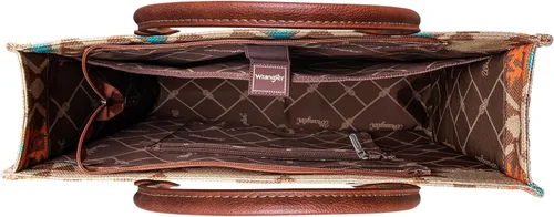 Miniatura 5 de Wrangler - Cartera para tarjetas de crédito para mujer, estilo bohemio, azteca, con bolsillo con cremallera