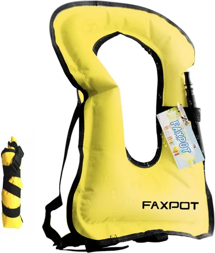 Miniatura 8 de Chaleco de esnórquel, chaleco de natación inflable portátil para adultos, para kayak, flotabilidad, buceo, surf, chaleco de esnórquel, chaqueta