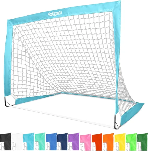 Miniatura 29 de GoSports - Arcos de fútbol portátiles para niños, 13 opciones de color, elige 4 x 3 pies o 6 x 4 pies, redes desplegables de tono de equipo para Rojo