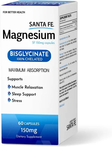 Miniatura 3 de Ballena Azul Dietético Magnesio (Bisglicinato) 100% Quelatado - Máxima absorción, Suplemento para Apoyar: Alivio del estrés, sueño, salud Herat
