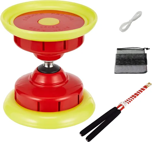 Miniatura 8 de Diábolo de yoyo chino con sonido de silbato, rodamientos triples Diábolo, juguetes de malabarismo de yoyos chinos, diábolo colorido con palos