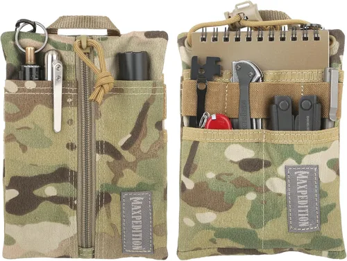 Miniatura 10 de MAXPEDITION Organizador de Bolsillo Platy, Bolsa de Herramientas EDC Duradera para Hombres, Cartera de Cuello con Cordón Paracord, Sostiene